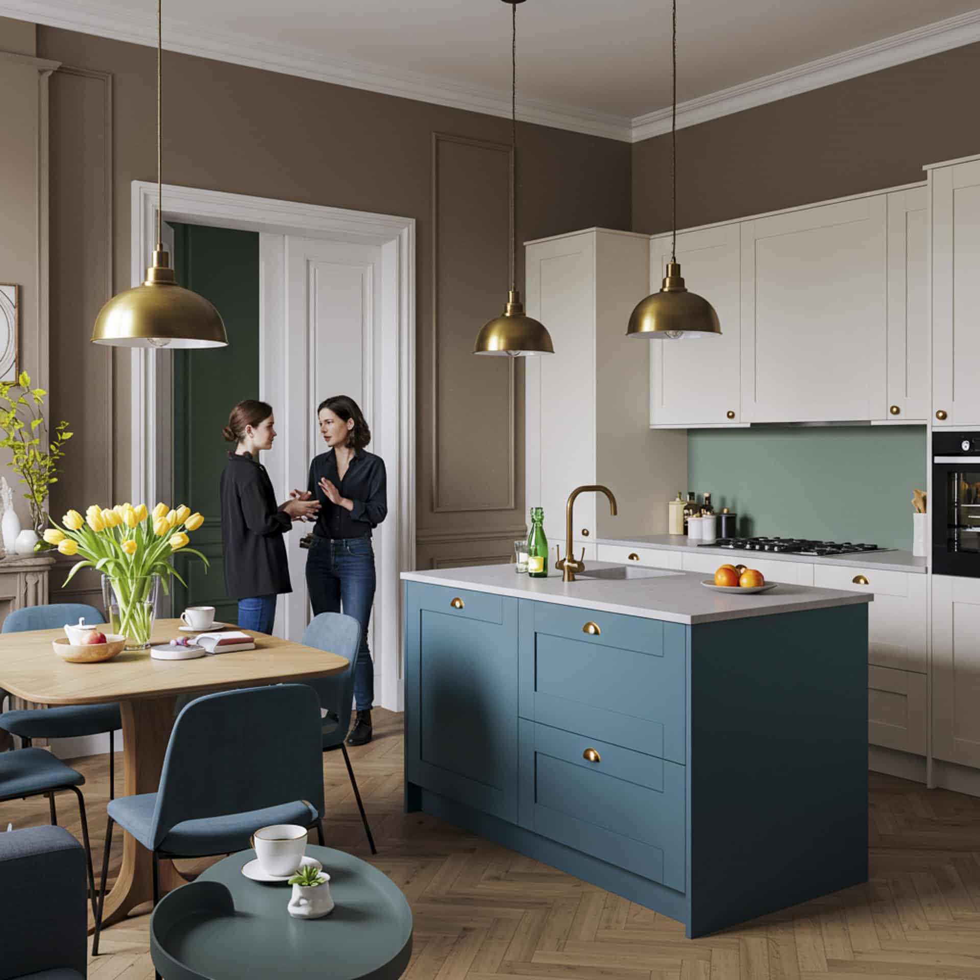 aménagement cuisine-Les cuisines ouvertes sur le salon