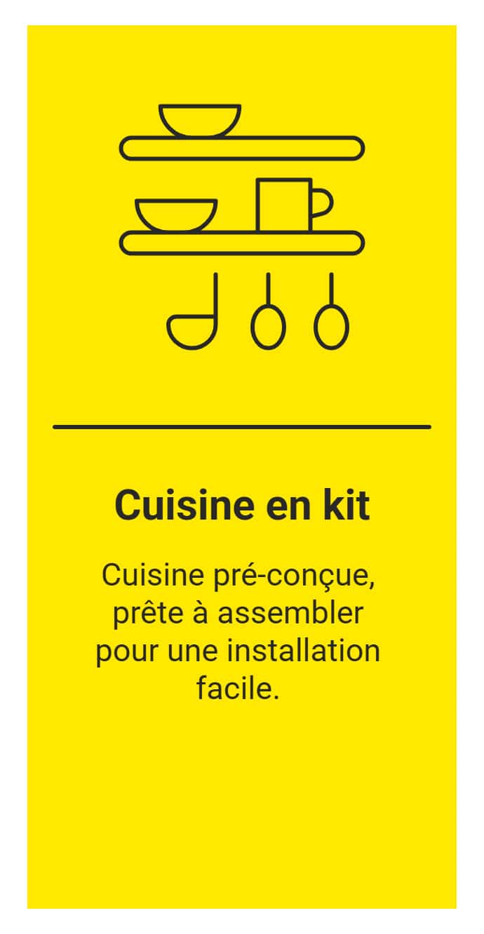 coût selon le type de cuisine en kit