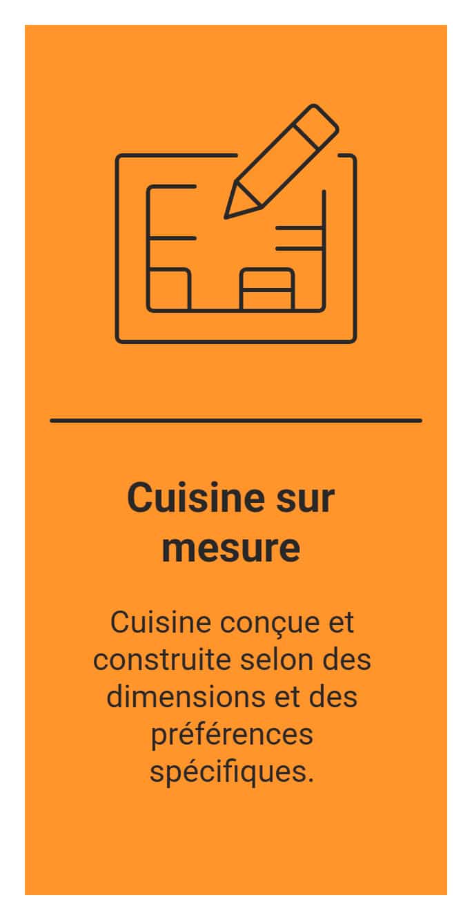 coût selon le type de cuisine sur mesure